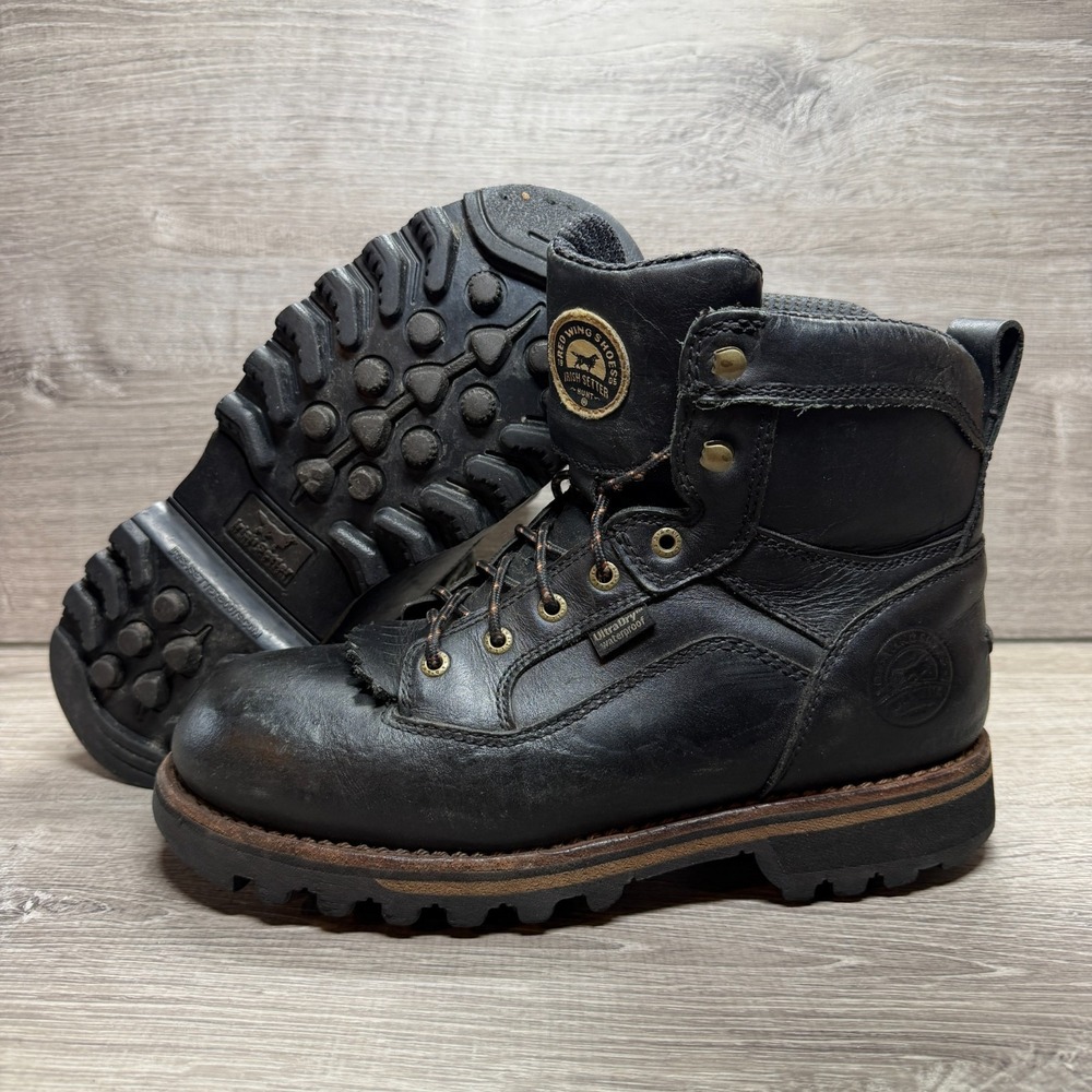 Red Wing Irish Setter Trailblazer Black Leather Waterproof Hunting Boots Mens 10